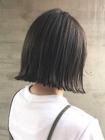 ヘアープロデュース ラピセット 松山(Lapset)&nbsp;20代30代透明感暗髪アッシュブルーグレージュ丸みボブ