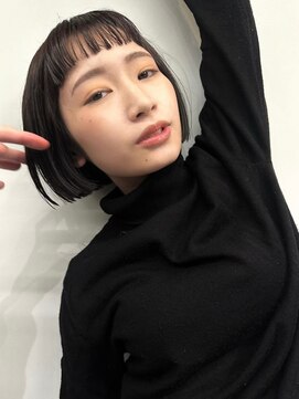 ヴヴ(Bub) lip line bob/オン眉 ショートボブ ダークブラウン 美髪 20代