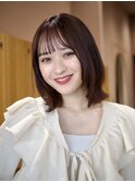 暖色カラー 外ハネボブ イメチェンヘアスタイル 美髪