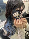 にじさんじ 社築 インナーカラー ブルーシルバー ペールブルー