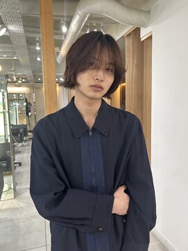 メゾンアクア 表参道(Maison ACQUA) =メンズボブ/スパイキーショート/ブルーブラック／MEN’S HAIR