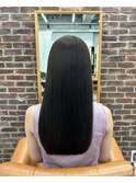オリーブアッシュ×ストレートロング