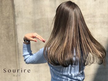 スーリール 久留米花畑店(Sourire)の写真/【花畑駅徒歩3分】髪質改善×ダメージレス×ストレート◎地毛のようなナチュラルな質感に