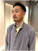 アップバング ツイストスパイラルパーマ 刈り上げ 束感 30代40代