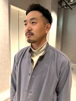 メンズサロン ブロック(Men's Salon bloc) アップバング ツイストスパイラルパーマ 刈り上げ 束感 30代40代