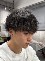 ビカムメンズヘアー 栄店(become men's hair)&nbsp;縦落ちツイストスパイラルパーマ刈り上げマッシュ名古屋栄メンズ