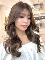 オニキス(ONYX)&nbsp;T56ミルクティーブリーチなしダブルカラーロング韓国風表参道