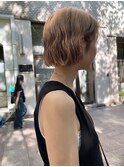 ボブ × ミルクティーベージュ