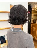 ボブパーマ　パーマ　ボブ　表参道　暗めカラー　グランマッシュ