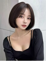 ユーフォリア 渋谷グランデ(Euphoria SHIBUYA GRANDE)&nbsp;渋谷 ミニマルボブ 韓国ヘア ココアグレージュ  小顔カット