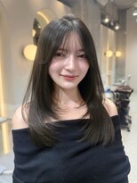 シーシンジュク 新宿南口(Sea shinjuku)&nbsp;オリーブグレー×小顔[ココアベージュ/黒髪/くらげヘアー]