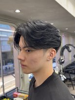 ニコ トウキョウ ロジック(nico TOKYO Logic)&nbsp;センターパートニュアンスパーマフェザーパーマ