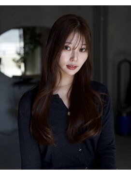 レノラ 本町(LENORA) 美髪ミディアムレイヤーカットデジタルパーマチェリーブラウン