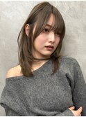 ブリーチなしカラー伸ばしかけヘア簡単スタイリング小顔ヘア