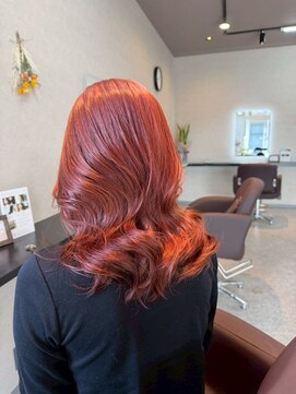 パーミルヘアーピピ(permille hair pipi) コーラルピンク×韓国レイヤー