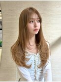 ヘーゼルベージュハッシュカットレイヤーボブ髪質改善オリーブ
