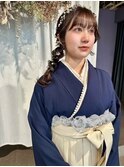 卒業式ヘアセット×袴着付けヘア