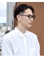 メリケンバーバーショップ コウベ(MERICAN BARBERSHOP KOBE)&nbsp;七三オールバックツイストパーマかき上げヘアコンマヘア167