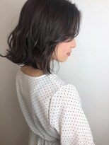 ヘア プロデュース キュオン(hair produce CUEON.) 切りっぱなしボブ×ラベンダーアッシュ