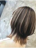 #高知美容室 #ウルフ #ハイライト #ブラウンカラー #10代 #20代