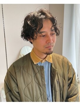 シプレ(cipre) メンズカット x センターパート x ソフトツイスパ