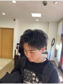 メンズショート/メンズカット/長めスパイキーショート