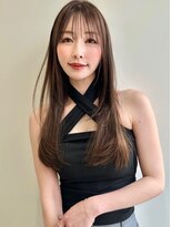 ロンド アンブル 四条烏丸(Lond ambre)&nbsp;ストレート/レイヤーカット/グレージュ/前髪/顔周り/ワンホン