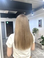 ペレ 栄店(PELE) デザインカラー/レイヤーカット/ウェットヘア/オリーブベージュ