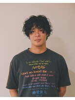 フェイヴィーズ(FavyS)&nbsp;メンズボブパーマ センターパート スパイラルパーマ 大阪美容室