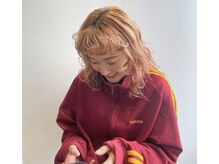 【Hana】カジュアルガーリーstyleでトレンドヘア☆暖色カラー、オレンジカラーが人気♪［ベージュ/オン眉］
