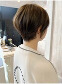 福山人気スッキリショート美シルエット骨格補正アッシュベージュ