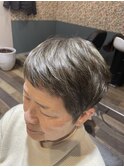 白髪ぼかしハイライト　明るい白髪染め　30代、40代、50代