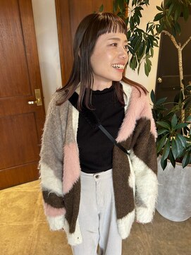 アンディ ニジュウサンド クリエイション(and D 23℃ creation) 裾カラー/ブリーチ/ピンクラベンダー