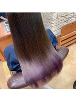 美容室ヒラトヤ 仙北店&nbsp;大人可愛い透明感グラデーション ブラウン×ラベンダー