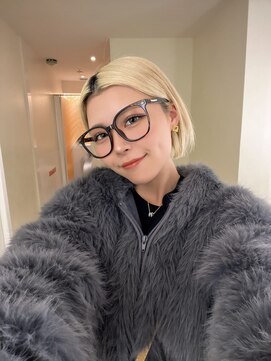 モアムー(Moremuu) 【青木　淳】切りっぱなし/ボブ/ハイトーン/ブロンド