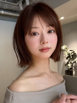 アビーファイブ(ABBEY 5) 大人ボブ銀座レイヤーカット有楽町ミディアムボブベージュ