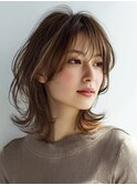 ◇大人可愛い20代30代40代50代ミディアムレイヤー