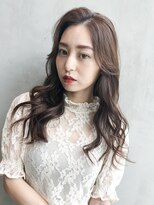 アイティー バイ アルバム 中野店(IT by ALBUM) ゆるウェーブ_マロンベージュAラインボブかきあげロング_28102