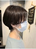 抜け感ブルージュハンサムショート