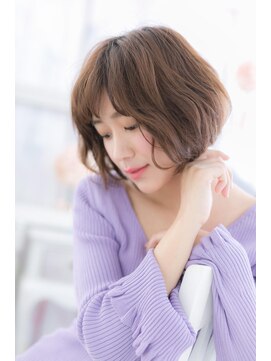 ミック 日暮里店(miq) Aラインシルエットくせ毛風小顔ゆるふわエアリーボブa1