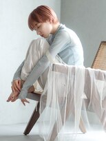 アルバム 銀座(ALBUM GINZA)&nbsp;ショートヘア_外ハネボブセクションカラーペールベージュ_49226