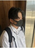 センターパート×フェイスフレーミング