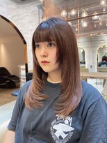 ロンド エスポワール 錦糸町(Lond espoir)&nbsp;ピンクベージュ前髪カタログマルチダボブ【韓国ヘア/鈴木颯】