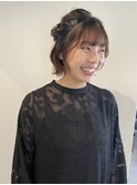 ハーフアップアレンジ