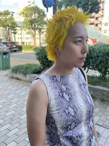 イナズマヘアー(INAZUMA HAIR)&nbsp;◎レディースバズカット×イエロー◎