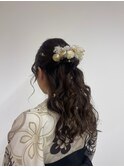【BelleCoupes】卒業式袴着付けヘアアレンジ ハーフアップ