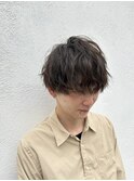 スーツツーブロックマッシュ束感モテる黒髪ツイスパ流行