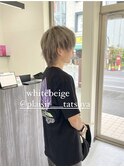 PLAISIR/佐々木　ミルクティーカラー　メンズ　ウルフ　草加