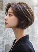 ★グレージュデザインカラーハッシュカットツートンカラーボブ