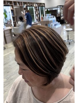 ディーボーイ 健軍店(D-BOY) 脱白髪染め/ベージュ/アンブレラカラー